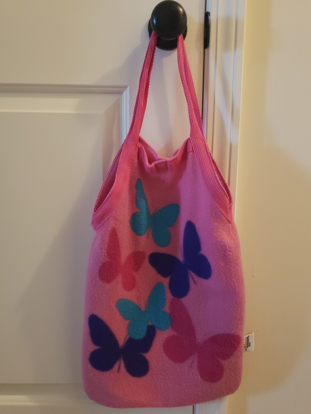 Disney Hannah Montana Fleece Pink Butterfly Bag Tote Fab Starpoint